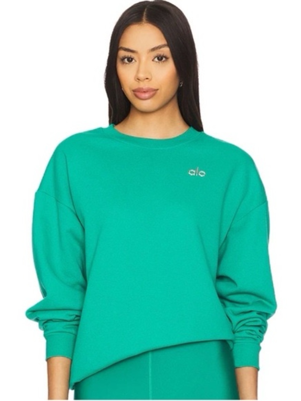 ALO Accolade Crew Neck Pullover - Spruce Green